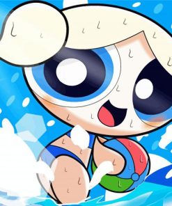 Bubbles Powerpuff Girl Cartoon paint by number