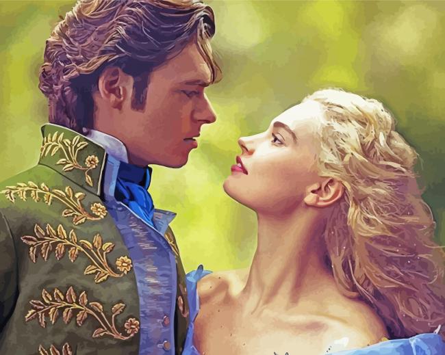 Cinderella And Prince Movie paint by number