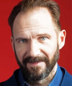 Close Up Ralph Fiennes paint by number