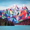 Colorful Mountains paint by number