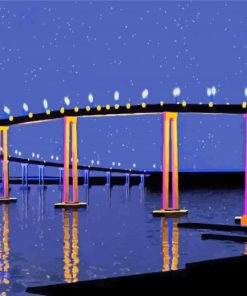 Coronado Bridge At Night paint by number