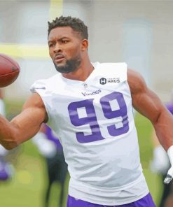 Danielle Hunter American Football Player paint by number