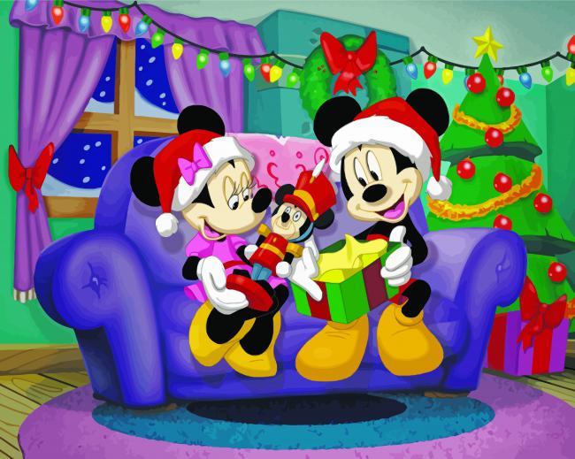 Disney Christmas Mickey Mouse paint by number