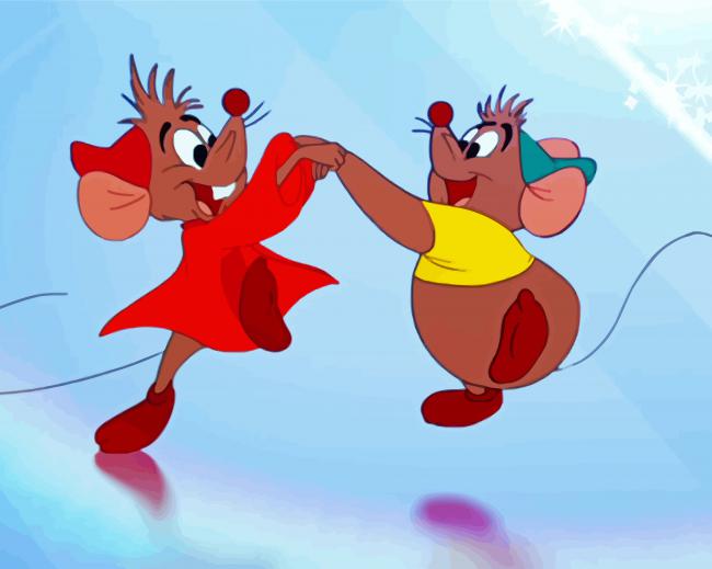 Disney Gus And Jaq Dancing paint by number