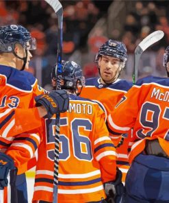 Edmonton Oilers Ice Hockey Team paint by number