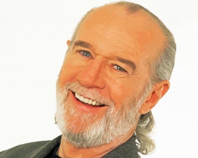 George Carlin Smiling paint by number