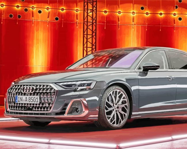 Grey Audi A8 Car paint by number
