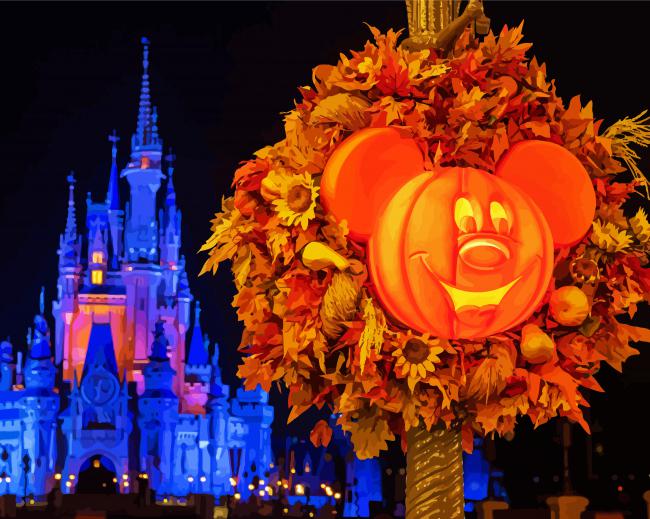 Halloween Disney World paint by number