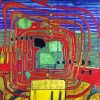Hommage Au Tachisme By Hundertwasser paint by number