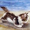 Kitty By Beach paint by number