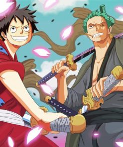 Luffy And Zoro One Piece Anime paint by number