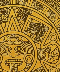 Mayan Calendar Mexican Decor paint by number