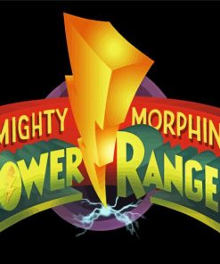 Mighty Morphin Power Ranger Logo paint by number