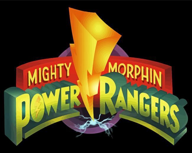 Mighty Morphin Power Ranger Logo paint by number