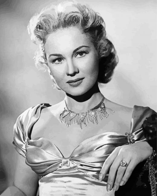 Monochrome Virginia Mayo paint by number