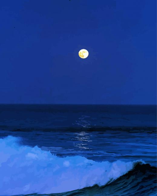Moon By The Sea paint by number