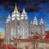 Mormon Temple Utah paint by number