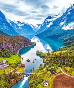 Norway Fjords paint by number