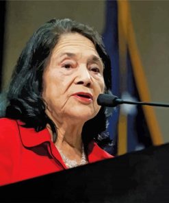 Old Dolores Huerta paint by number