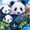 Pandas On Tree paint by number