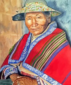 Peru Old Woman paint by number