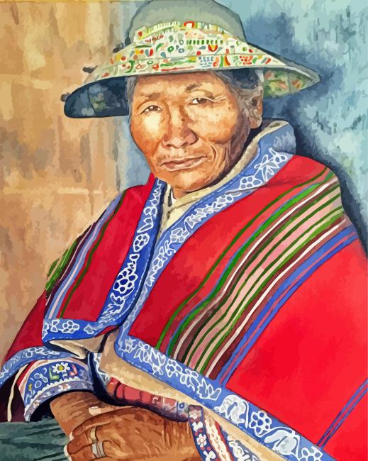 Peru Old Woman paint by number
