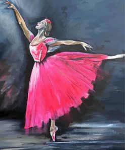 Pink Ballerina paint by number