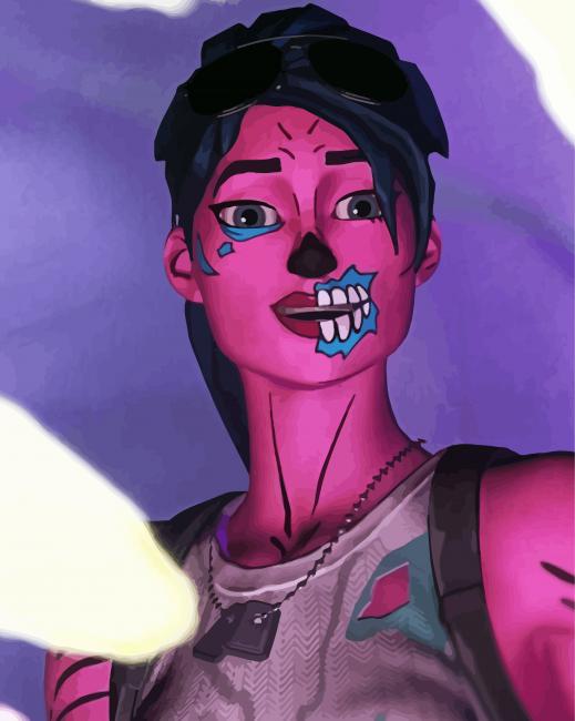 Pink Ghoul Trooper paint by number