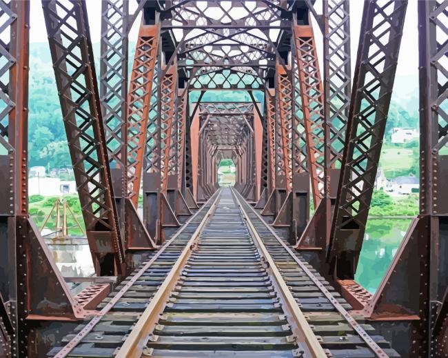 Rail Bridge paint by number