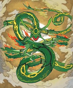 Rayquaza Dragon Pokemon Go paint by number
