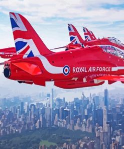 Red Arrows Jets paint by number