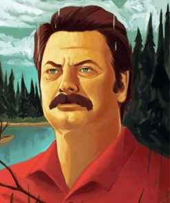 Ron Swanson paint by number