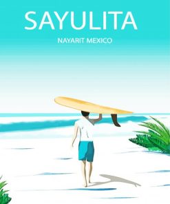 Sayulita Nayarit Mexico Poster paint by number