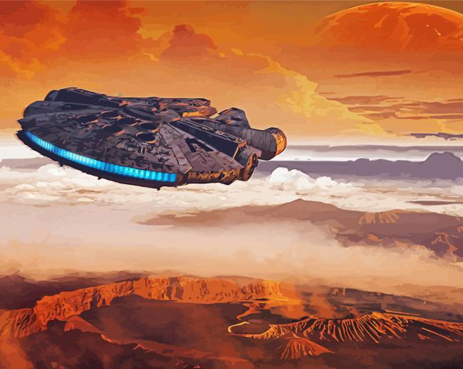 Solo Concept Art Of Millennial Falcon paint by number