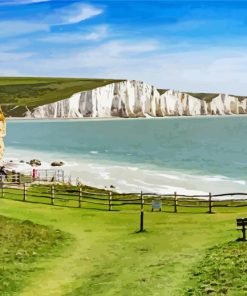 South Downs England Landscape paint by number