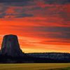 Sunset At Devil Tower paint by number