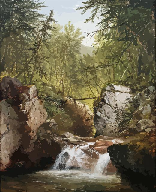 The Bash Bish By John Frederick Kensett paint by number