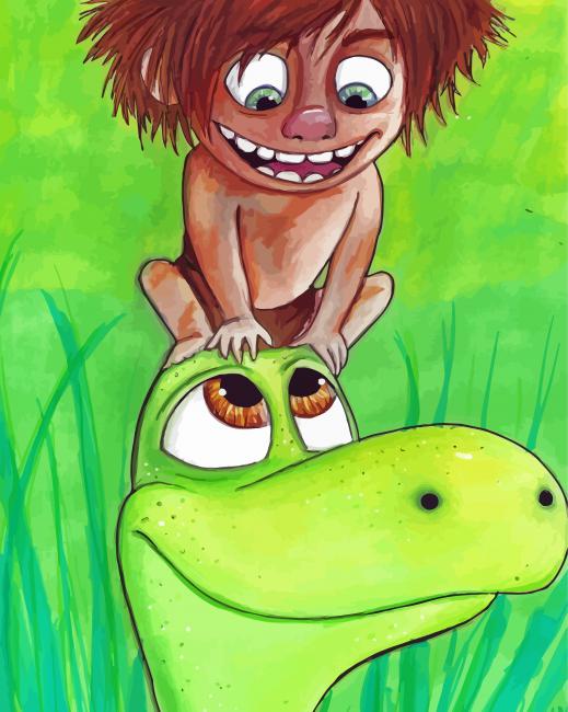The Good Dinosaur Arlo And Spot paint by number