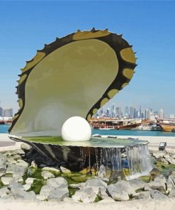 The Pearl Monument Qatar paint by number