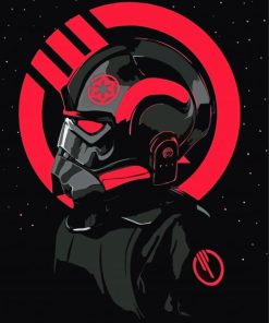 Tie Fighter Pilot Art paint by number