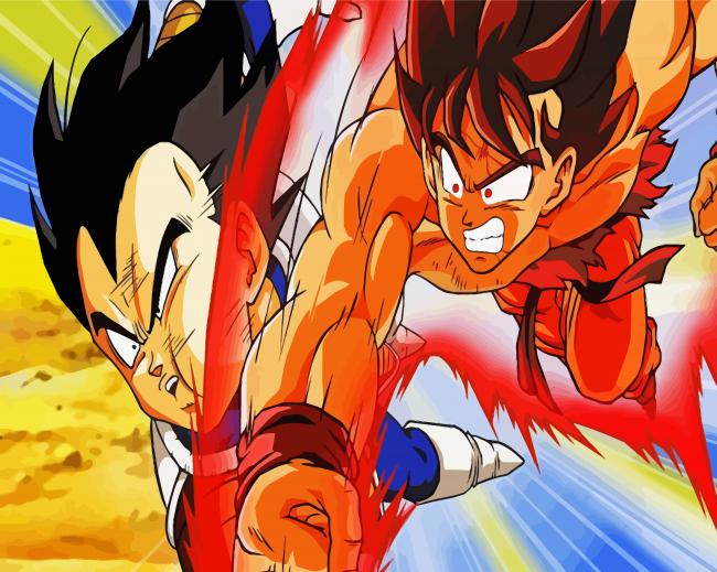 Vegeta And Goku paint by number