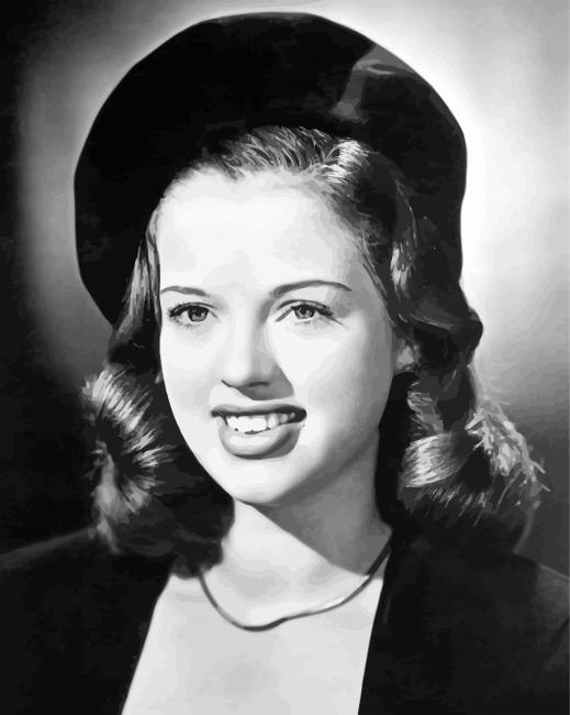 Vintage Young Diana Dors paint by number