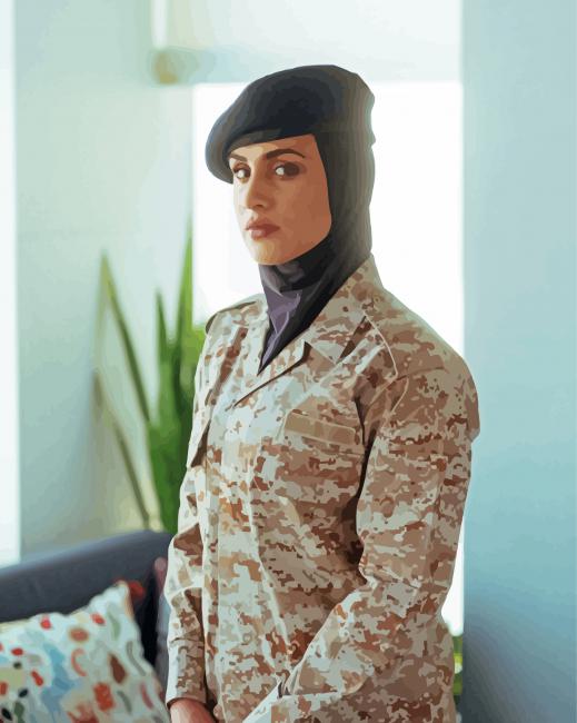 Woman Military paint by number