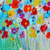 Abstract Wildflowers paint by number