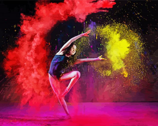 Aesthetic Dancer With Colors paint by number
