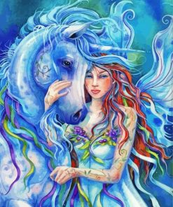 Aesthetic Fairy And Unicorn paint by number
