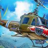 Aesthetic Huey Helicopter paint by number