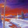 Aesthetic Christmas Landscape paint by number
