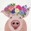 Animals With Flower Crown paint by number