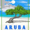 Aruba The Caribbean Poster paint by number